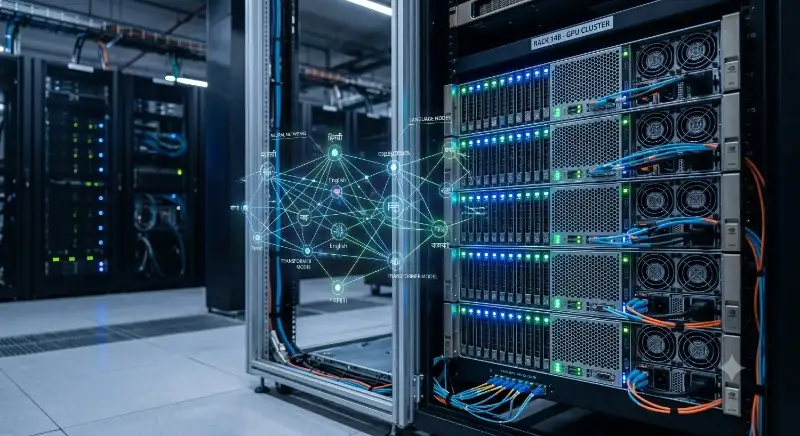 BharatGen AI PARAM 2 model running on sovereign AI GPU infrastructure supporting 22 Indian languages
