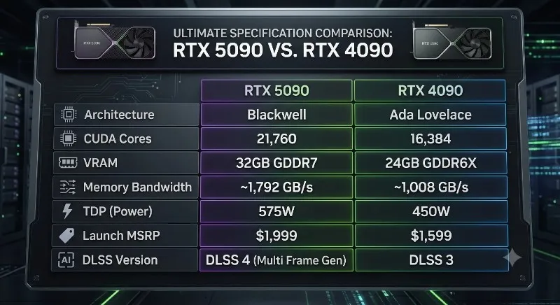 RTX 5090 vs RTX 4090 native 4K gaming benchmark performance chart across popular titles